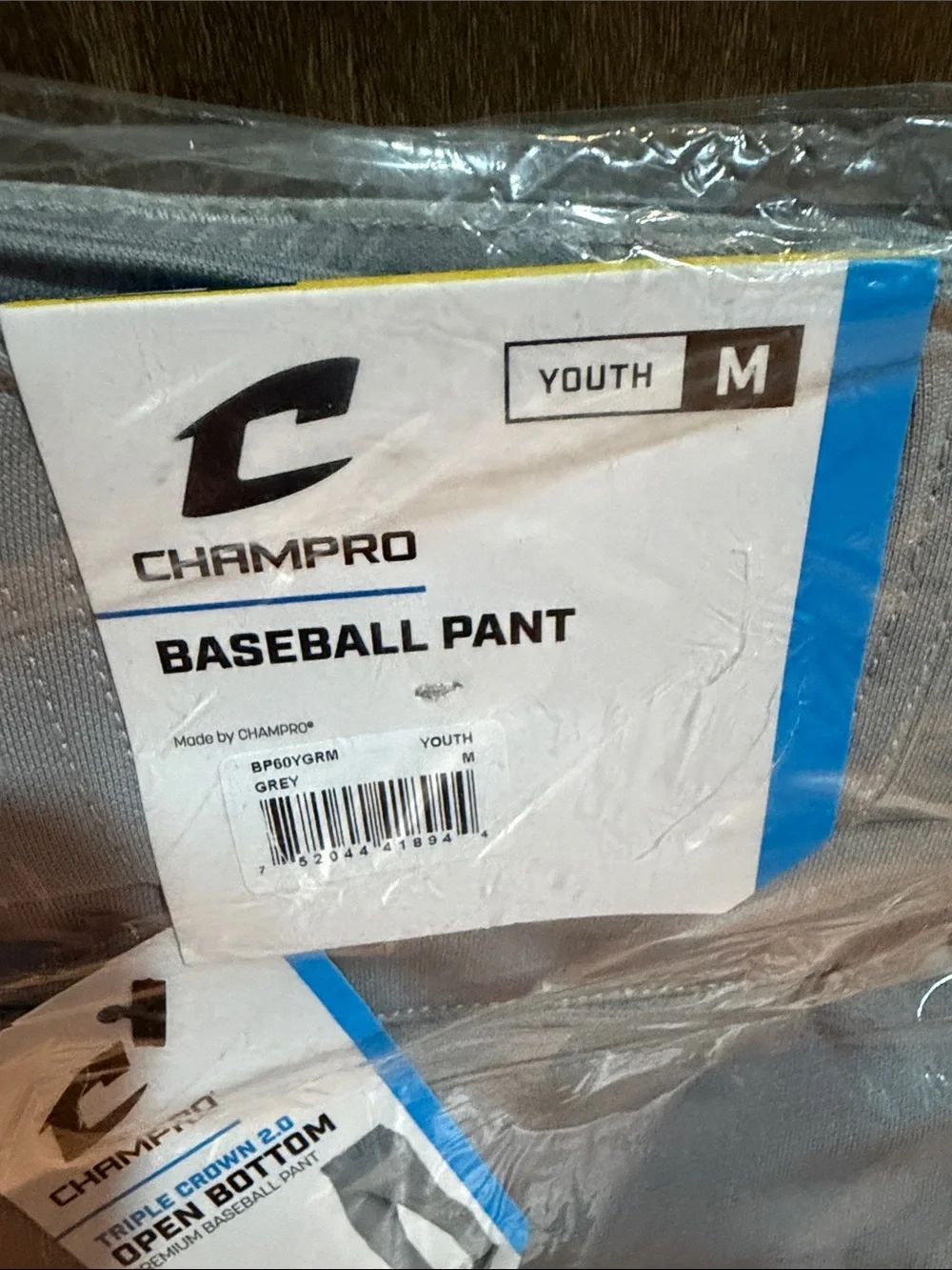 Champro Youth Baseball Pants - Light Gray